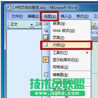 如何显示word文档结构图