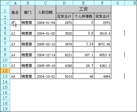 5种常用的工资条的制作方法