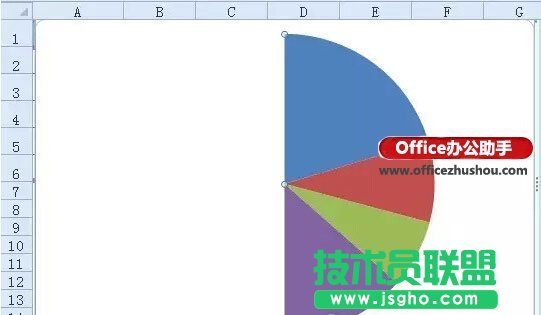 使用Excel制作半圆饼图