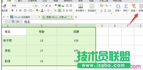 wps表格设置按姓氏排序的方法