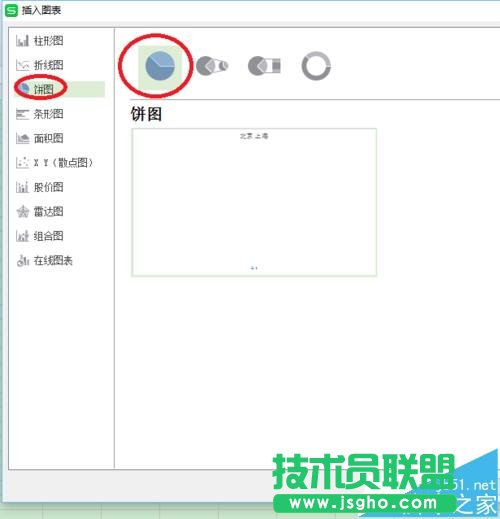 WPS表格中怎么插入饼形图?