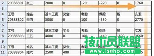 wps表格如何批量制作工资条
