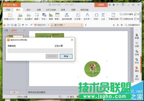 WPS演示文件怎么转换成ppt格式的doc文件?