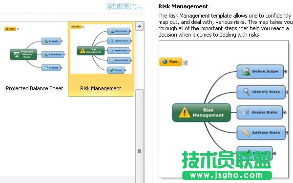 使用MindManager模板创建思维导图的操作方法