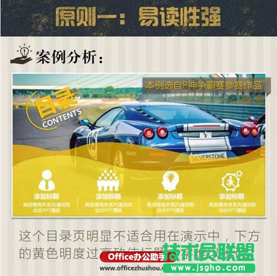PPT目录页的四项基本原则