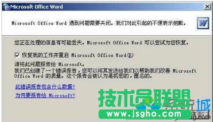提示这个错误报告