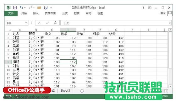 Excel表格中自定义排序序列的方法