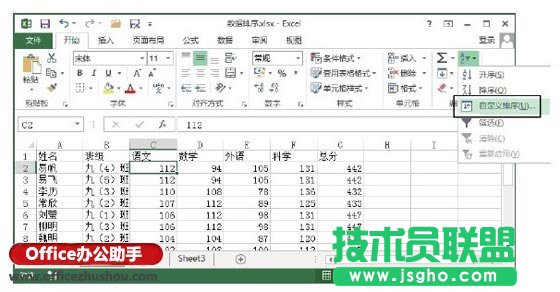 对Excel中数据进行单列排序和多列排序的方法