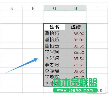 excel表格复制怎么保留行标和列标不变?