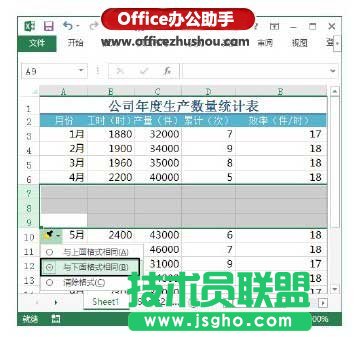 同时插入多个行或列