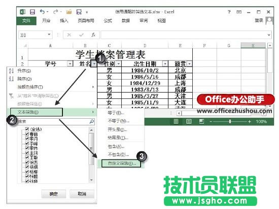 Excel表格中怎么使用通配符筛选文本   三联