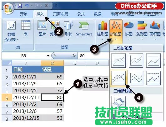 使用Excel绘制简单折线图的方法