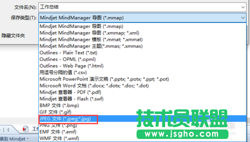 mindmanager怎么导出图形为JPEG格式？