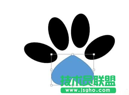 ppt如何制作小狗脚印图形