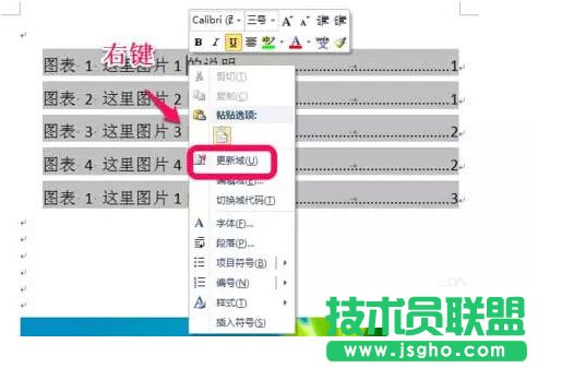 Word文档中图表目录的生成方法