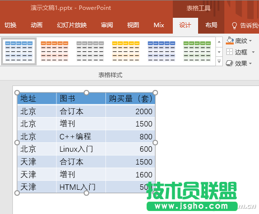 PPT2016中如何为表格打造3D效果 三联