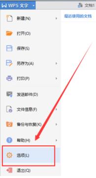 电脑中如何取消在WPS文字显示最近使用的文档记录2