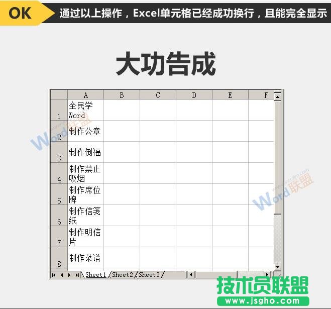 Excel2003单元格自动换行的方法   三联