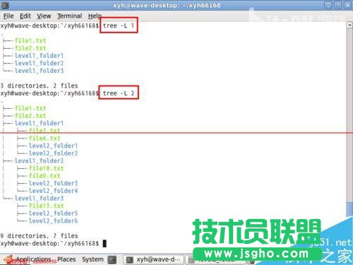 linux下怎么用tree命令以树形结构显示文件目录结构？