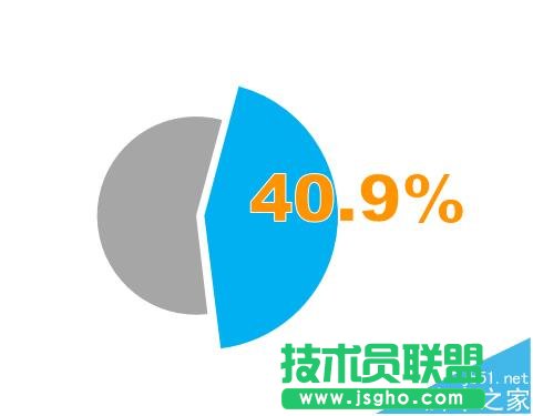 PPT怎么用色块拼接假性图表?