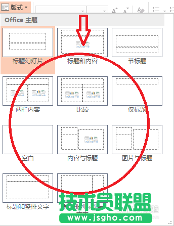 PowerPoint2013如何设置版式