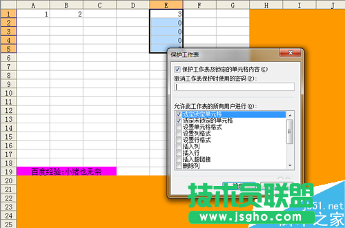 Excel如何实现部分单元格保护?