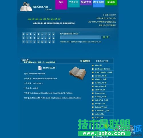 下载并放入pgort100.dll的步骤1.2