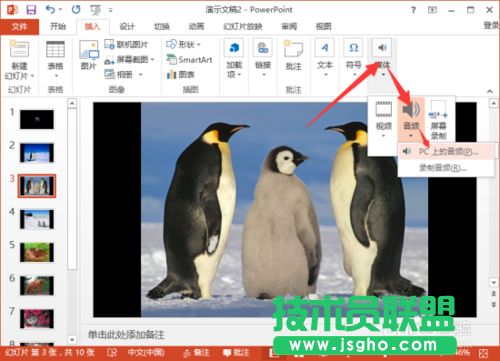 在PowerPoint2013中给相册添加音乐的详细讲解