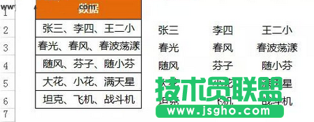 数据分列，将B列数据按顿号进行分列。