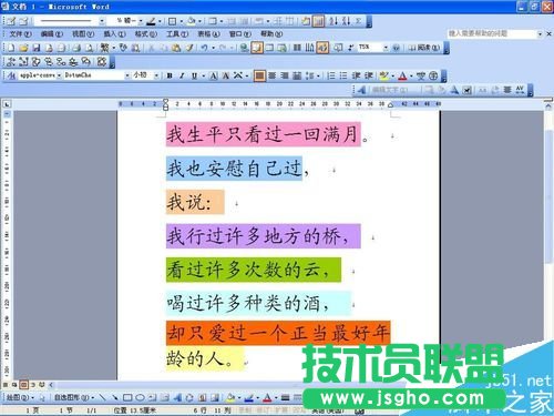 如何在word文档中给一段文字加上底色