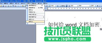 word2003文档怎么加密  三联