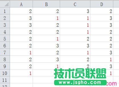 excel如何设置输入1自动变成红色字体1