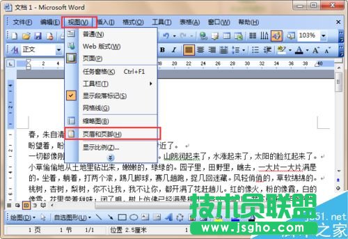 word中自动插入页眉内容的方法