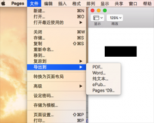 Pages保存为word格式方法
