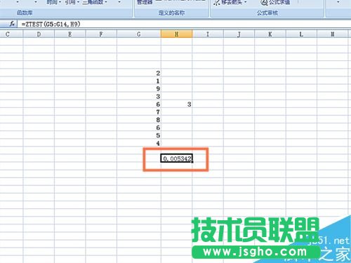 如何在EXCEL表格中使用ZTEST函数