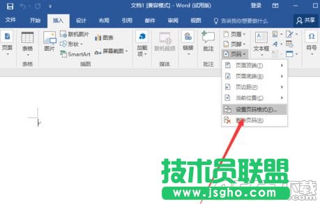 word2016怎么设置页码 word2016设置页码教程