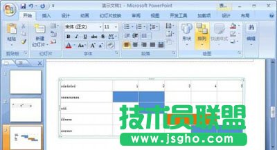 怎么在PPT2007插入表格