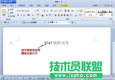 WPS文字带圈文字要怎么样输入
