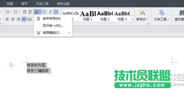 wps双行合一在哪？ 三联