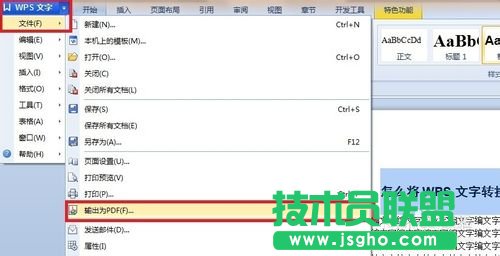怎么将WPS文字编辑的文档转换成pdf格式?