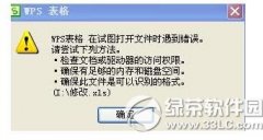 wps表格在试图打开文件时遇到错误怎么样