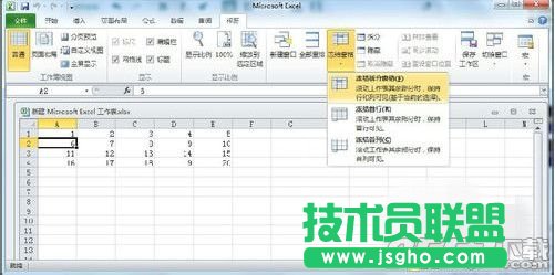 Excel2010的窗口怎么冻结 Excel2010冻结窗口的方法