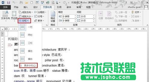 word2013如何进行分栏排版