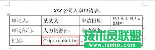 word2013如何为文档建立选项按钮