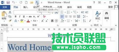 word2013中怎样显示格式