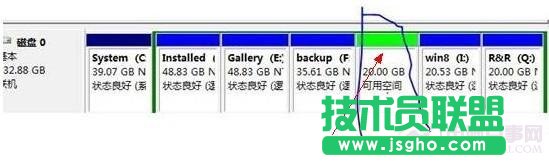 创建win8系统分区