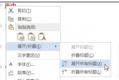 word2013中如何展开/折叠部分内容