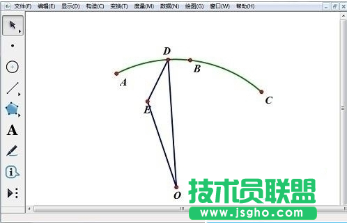 几何画板如何绘制旋转三角形教程