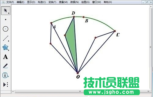 几何画板绘制旋转三角形教程