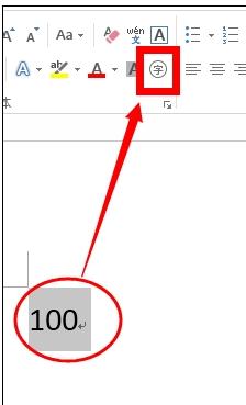 word2013中如何输入带圈100 三联